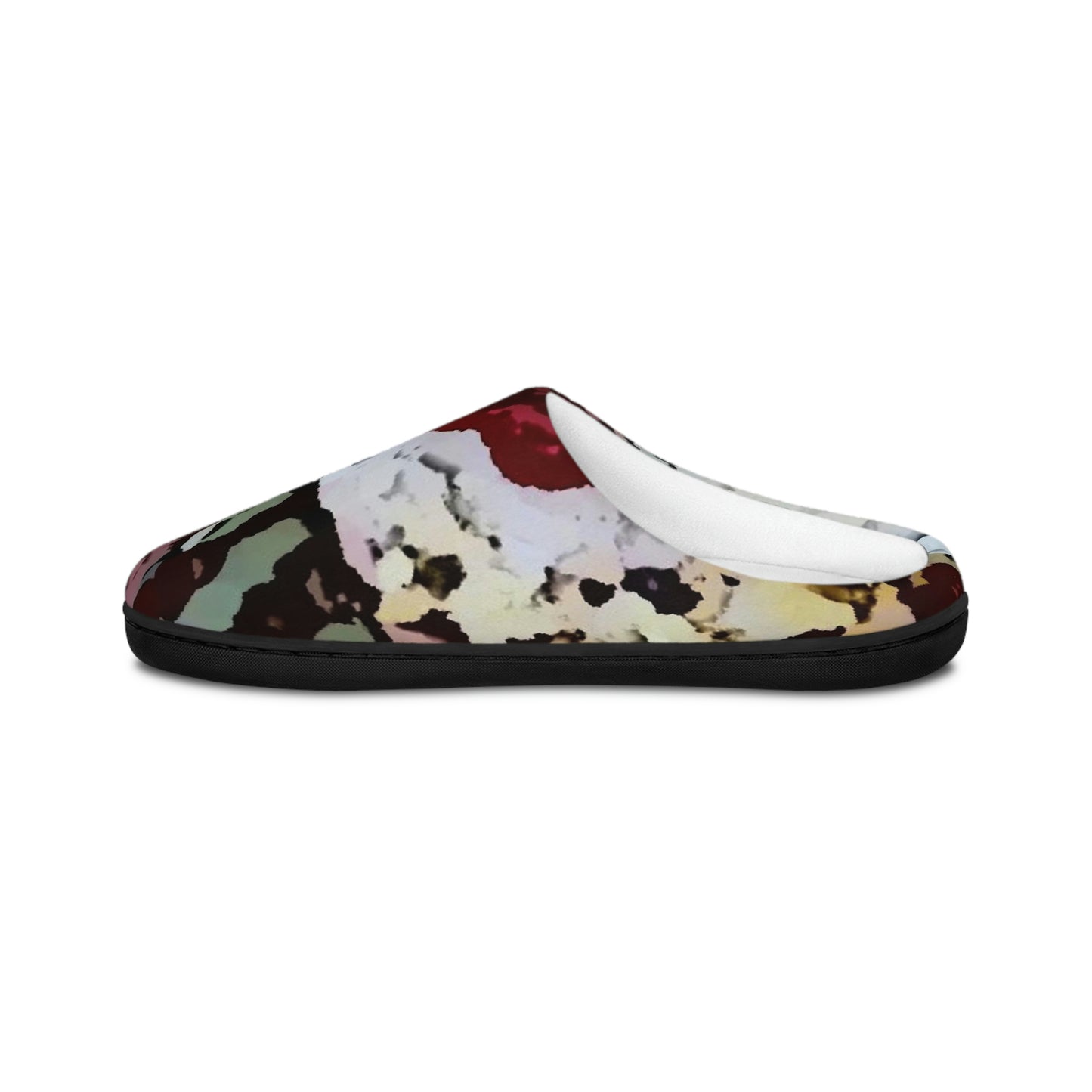 Men's Indoor Slippers ... "A Friendly Flower" ... Pointsettia 'Pointing' ... Original Works ... (Supplied Photograph) ...
