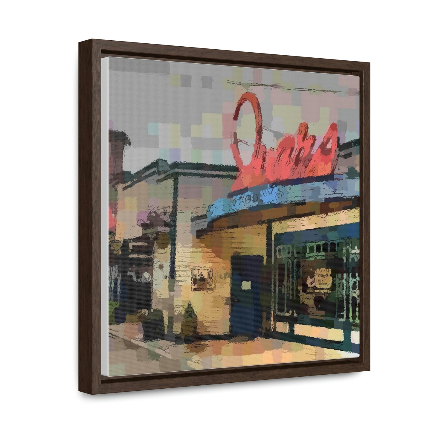 Gallery Canvas Wraps, Square Frame ...  In-A-Hurry & Stressed? ... Remember: Keep "Clam" ... Clam_Happy ...  'Ivars: Seattle Waterfront' ... Personal Archives ... Original Works ...