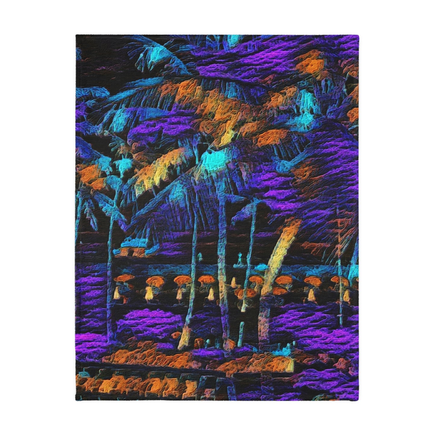 Velveteen Minky Blanket (Two-sided print) ... "The Royal Hawai'ian: Waikiki Beach_Beach" ... Honolulu, HI ... October 2014 (Halloween) ... Original Works ...