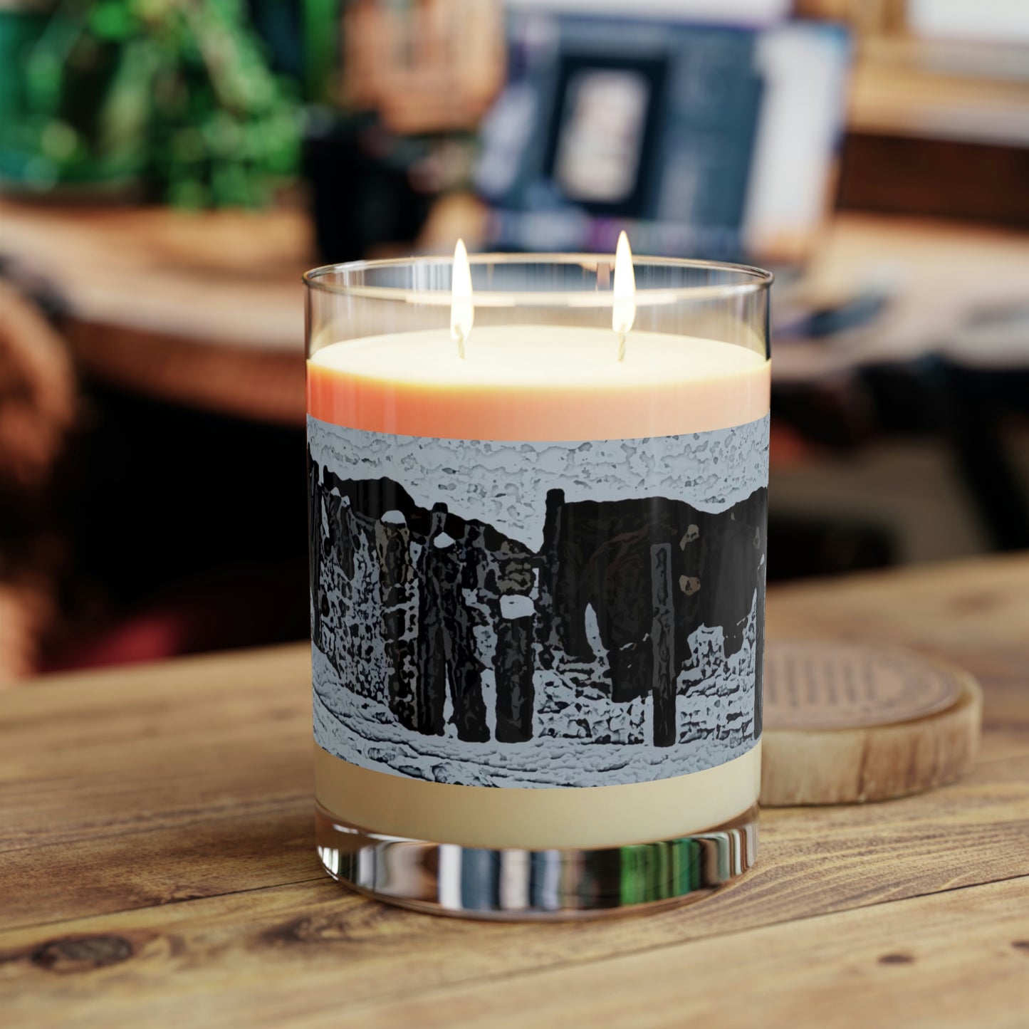 Scented Candle - Full Glass, 11oz ... A Quiet Morning ... "Along The Red River & Nature Preserve Plateau" ... Jan23 ... Original Works ...