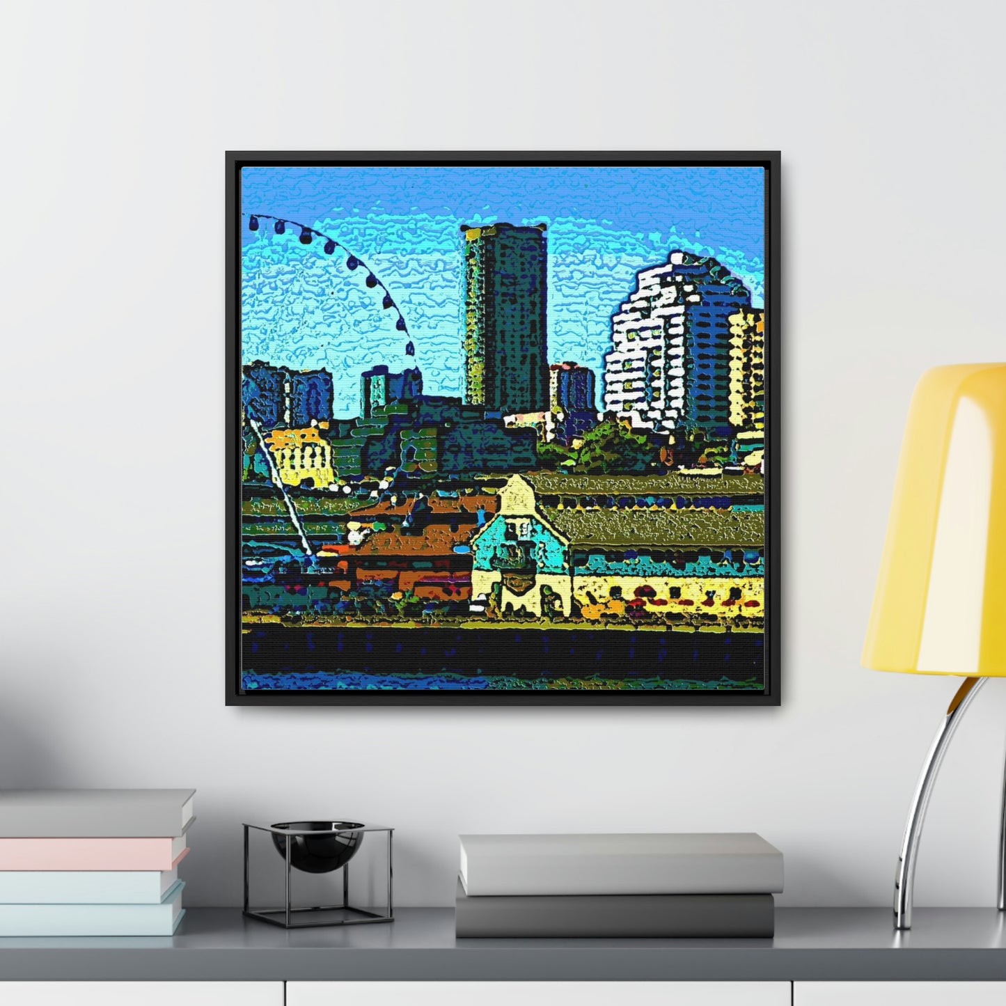 Gallery Canvas Wraps, Square Frame ... That Classic Wheel ... 'Seattle's Wheel' ... & An Old Classic Waterside Vendors ...  'Family Archives' ... Original Works ...