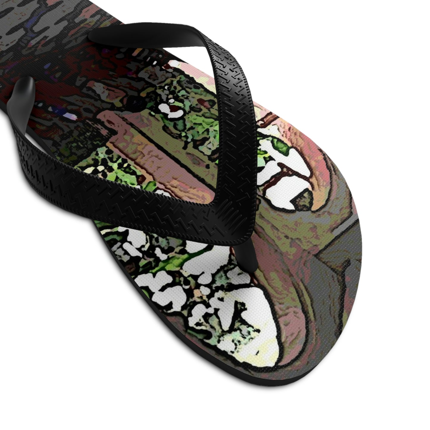 Unisex Flip-Flops ... Lanai & Rocking Chairs At: 'The Pink Palace' ... The Royal Hawai'ian ... Honolulu, HI ... '27Oct2014' ... Original Works ...
