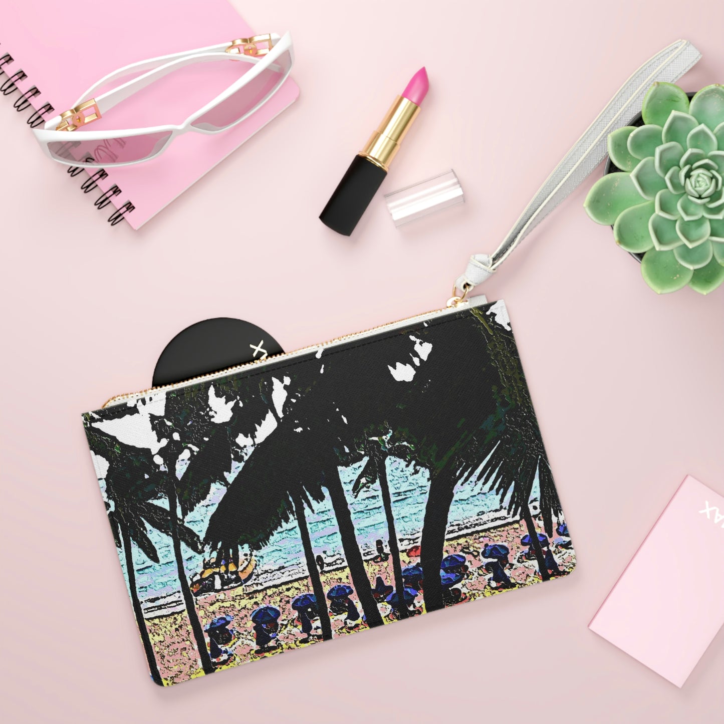 Clutch Bag ... "A Beautiful Beach Amongst The Palms" ... The Outrigger Waikiki, Honolulu, Oahu ... Original Works ...
