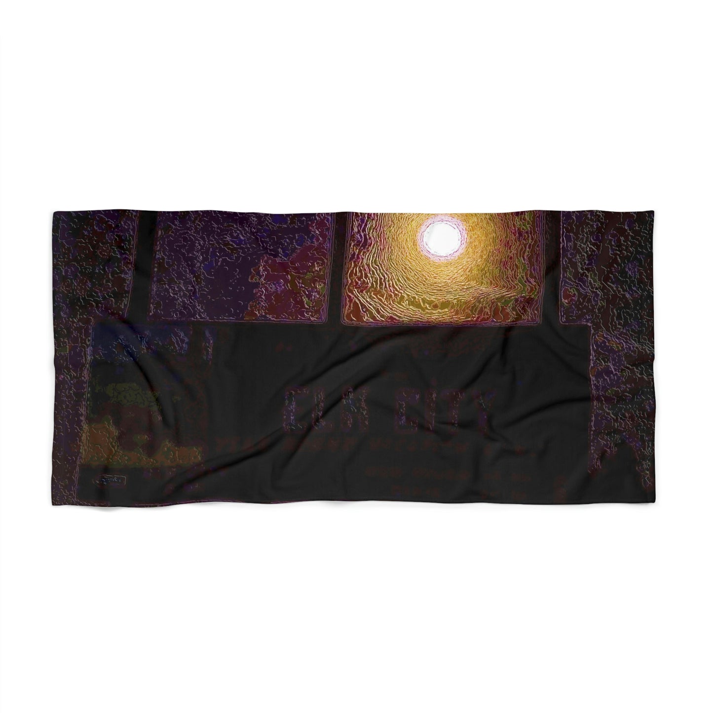 Beach Towel ... Car Approaches From The Stern ... Moon Ascendary From The Bow ... "Two Friendly Travellers On A Cold Night Near Elk City" ... C