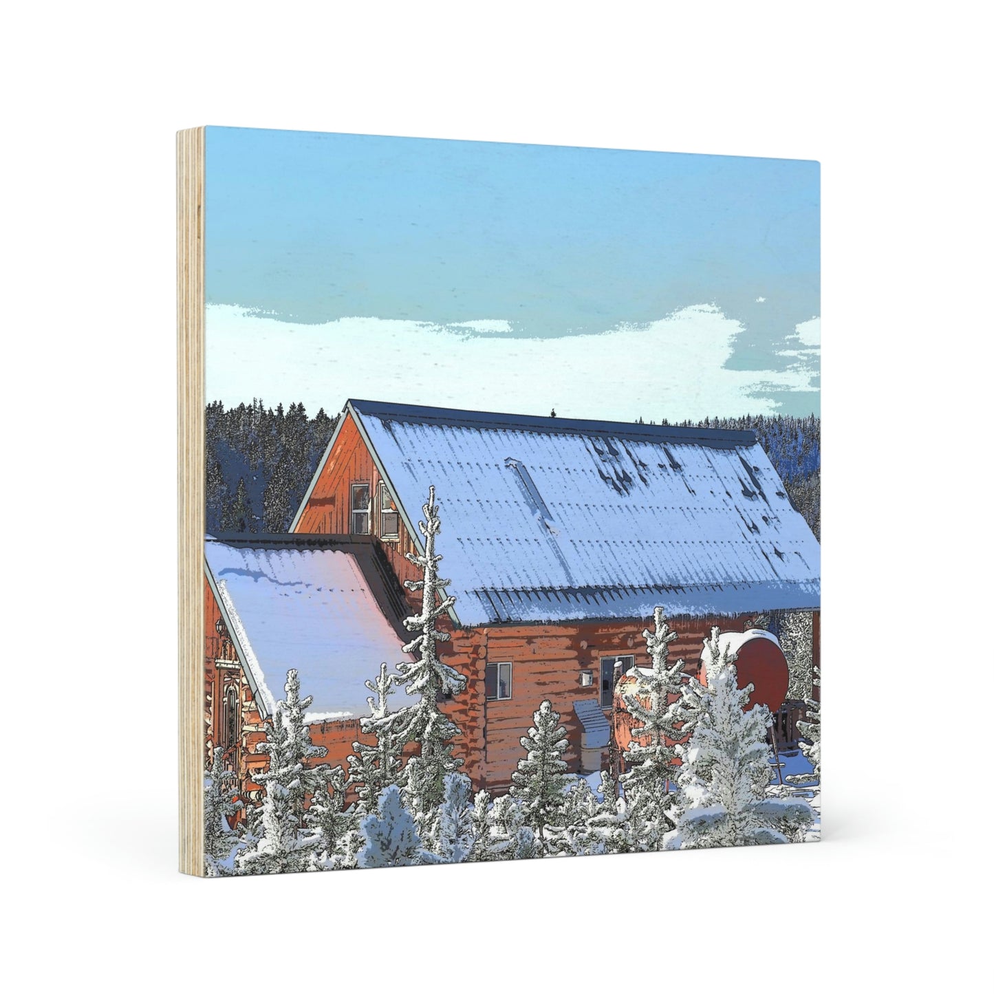 Wood Canvas ... A Cabin In The Mountains ... "A Very Snowy December 2022." Rhett Creek, Idaho.