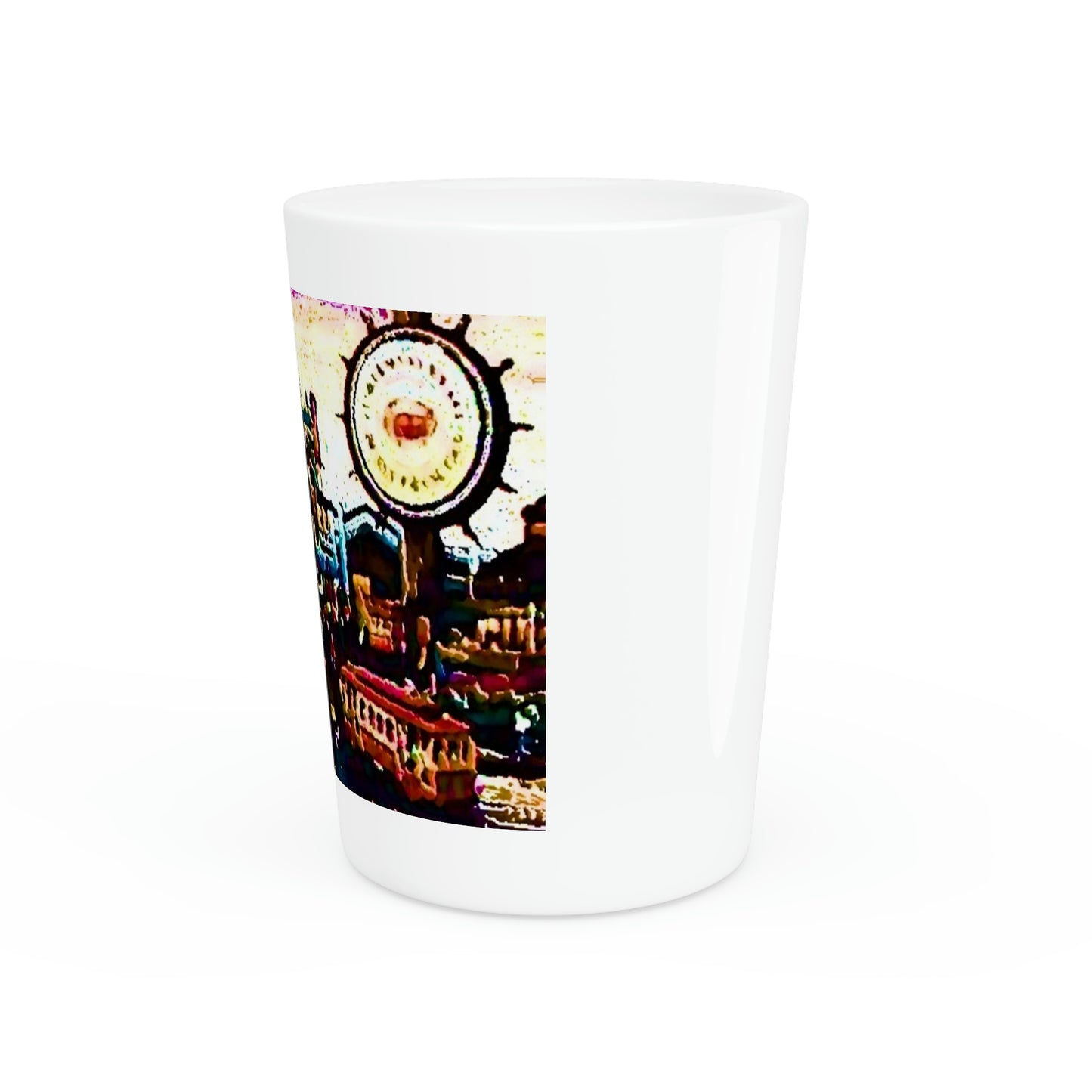 Shot Glass ...  "No.9 Fishermen's Grotto - Fishermen's Wharf, SF, California" ... Family Archives: 1970's ... Original Works ...