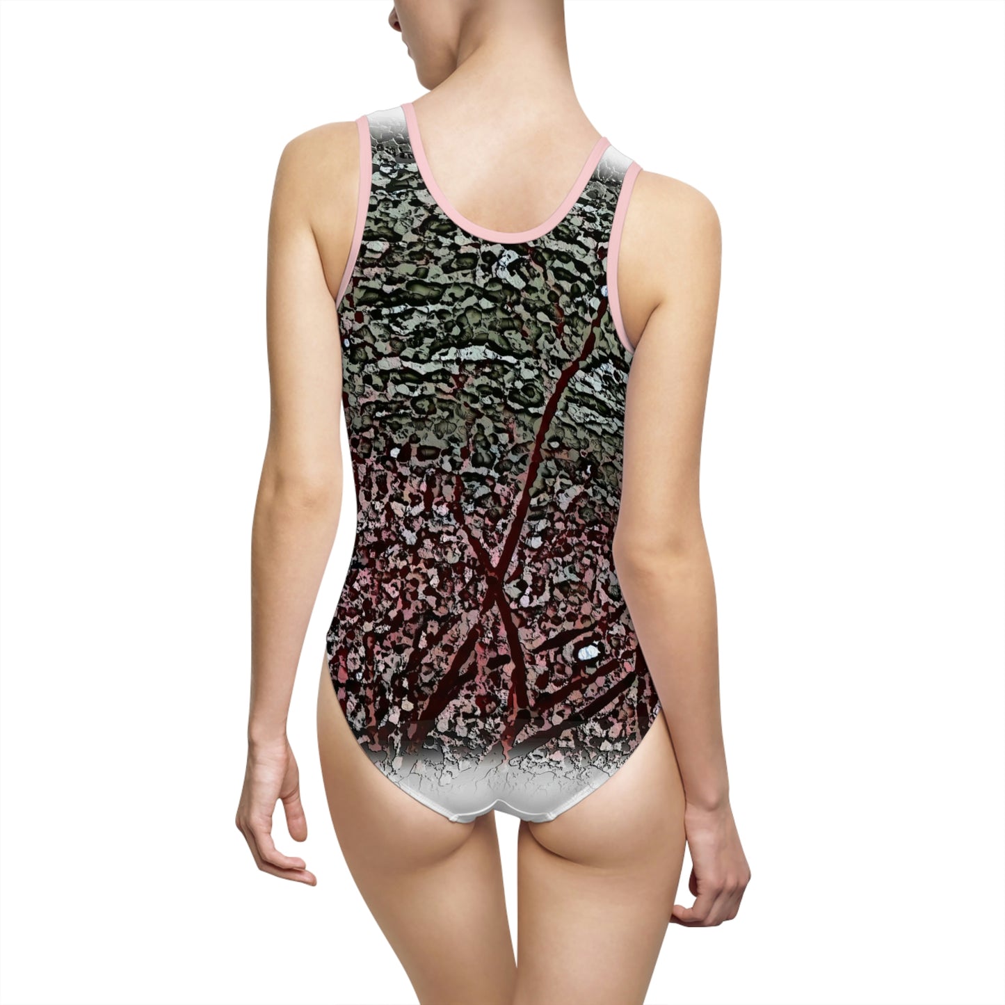 Women's Classic One-Piece Swimsuit ... "A River Runs Through It" ... Red-Osier-Dogwood (Cornus Stonlifera 'Rubra') .. Original Works ... Central Idaho ...