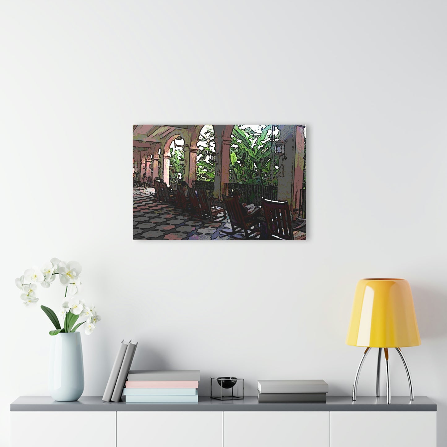 Acrylic Prints (French Cleat Hanging) ... Lanai & Rocking Chairs At: 'The Pink Palace' ... The Royal Hawai'ian ... Honolulu, HI ... '27Oct2014' ... Original Works ...