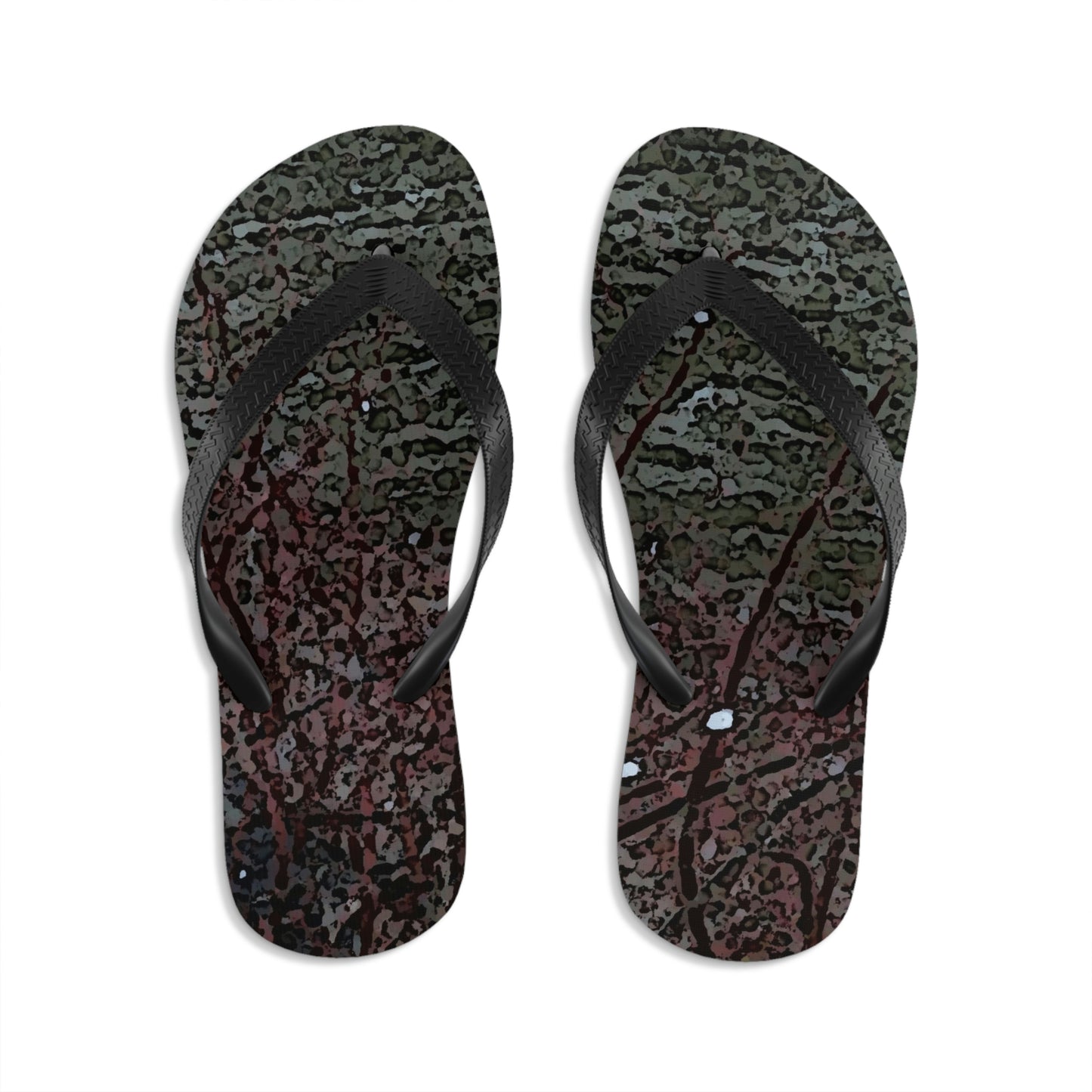 Unisex Flip-Flops .. "A River Runs Through It" ... Red-Osier-Dogwood (Cornus Stonlifera 'Rubra') .. Original Works ... Central Idaho ...