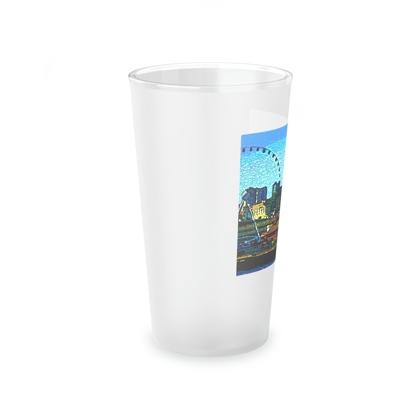 Frosted Pint Glass, 16oz ... That Classic Wheel ... 'Seattle's Wheel' ... & An Old Classic Waterside Vendors ...  'Family Archives' ... Original Works ...