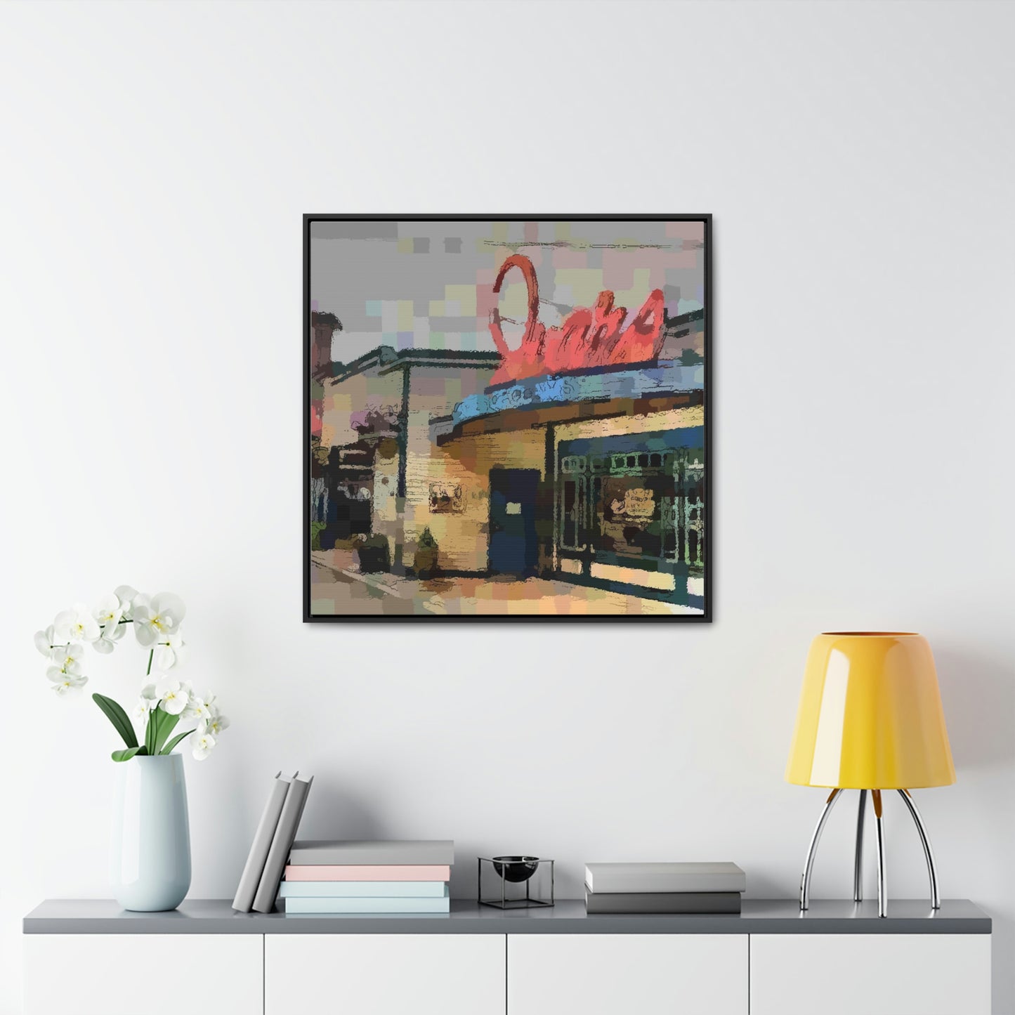 Gallery Canvas Wraps, Square Frame ...  In-A-Hurry & Stressed? ... Remember: Keep "Clam" ... Clam_Happy ...  'Ivars: Seattle Waterfront' ... Personal Archives ... Original Works ...