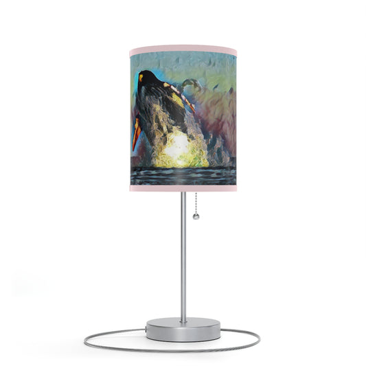 Lamp on a Stand, US|CA plug ... An Extraordinary Humpback Breach ... 'With Explosive Energy' ... Family Archives (KPH) ... Circa: 21st Century. Maui, HI ... Original Works ...
