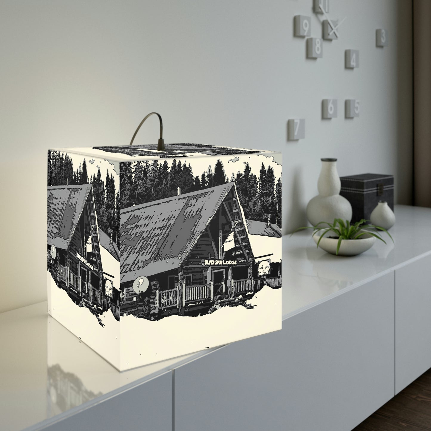 Light Cube Lamp ... A Beautiful Lodge & Back-Country Outfitter In A Mountain Town ... 'Dixie, Idaho, November 2022' ... Original Works ...
