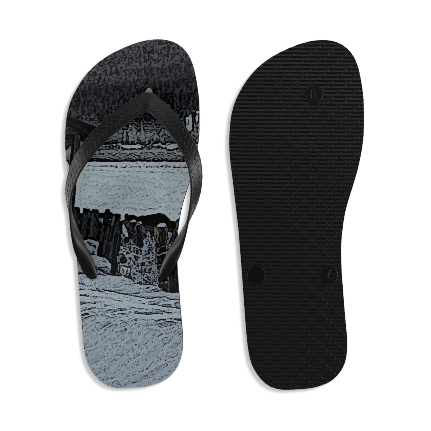 Unisex Flip-Flops ... A Quiet Morning ... "Along The Red River & Nature Preserve Plateau" ... Jan23 ... Original Works ...