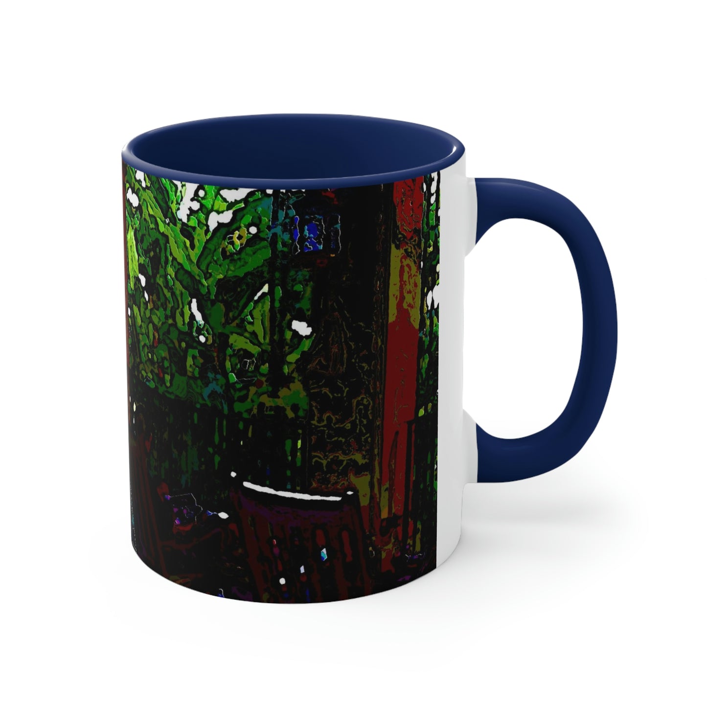 Accent Coffee Mug, 11oz ...  Lanai & Rocking Chairs At: 'The Pink Palace' ... The Royal Hawai'ian ... Honolulu, HI ... '27Oct2014' ... Original Works ...