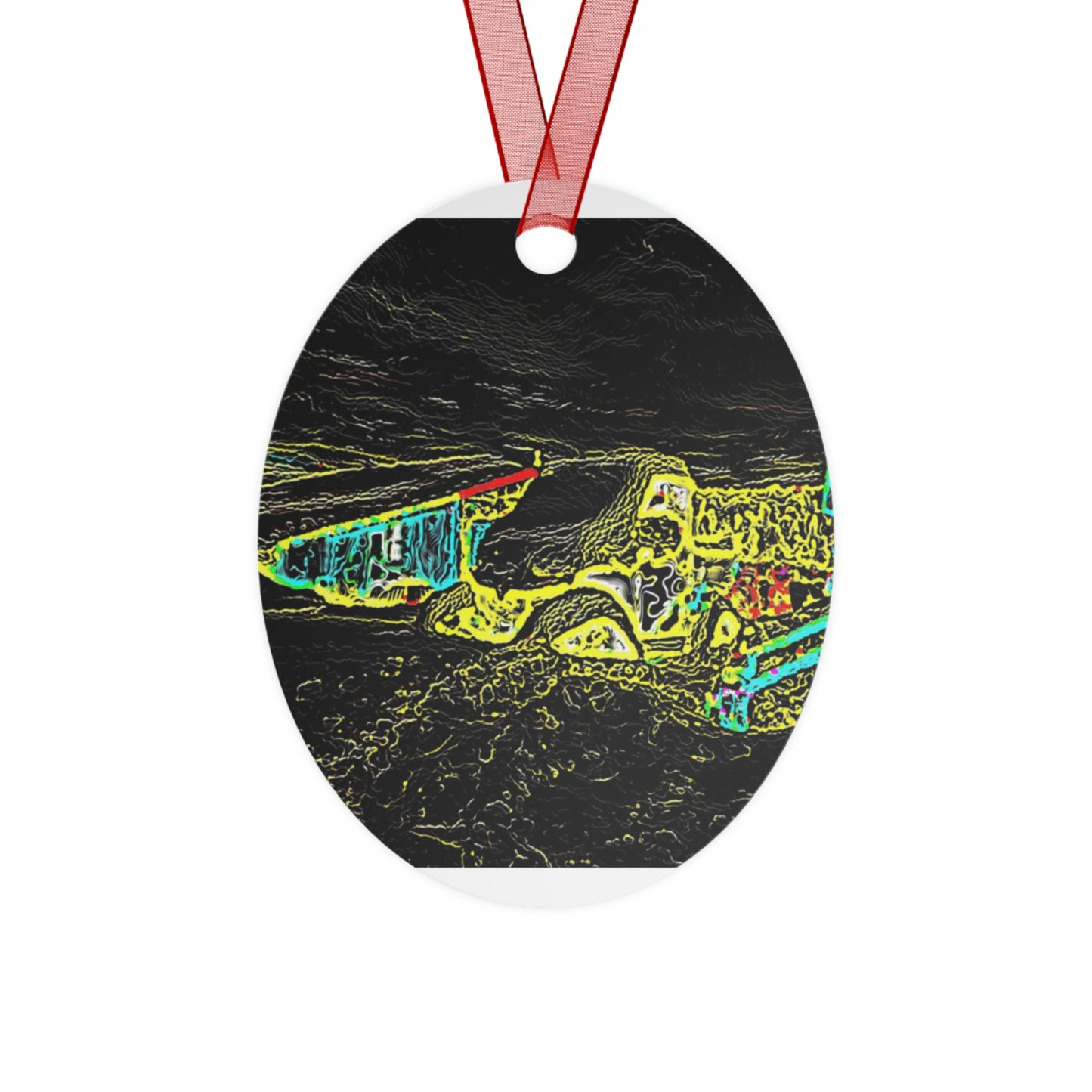 Metal Ornaments ... "Snow Vehicle In Snow Storm At-Rest" ... Circa 12Mar23 ... Central Idaho ... 18-Hours Rendering Time: Original Works ...
