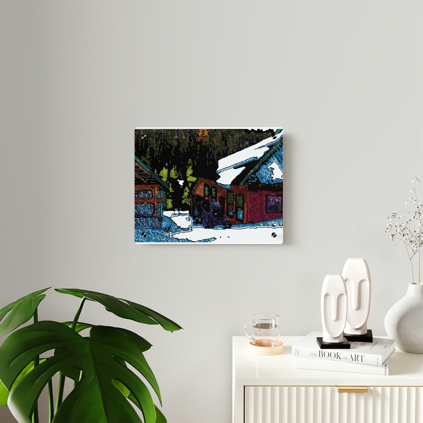 Acrylic Wall Art Panels ... "A Rider Passeth-Through-It" ... Colors Galore & A Bit Of Impressionism ... Original Works. Winter 2021. Central Idaho. Rendering Time: 12 Hours ...