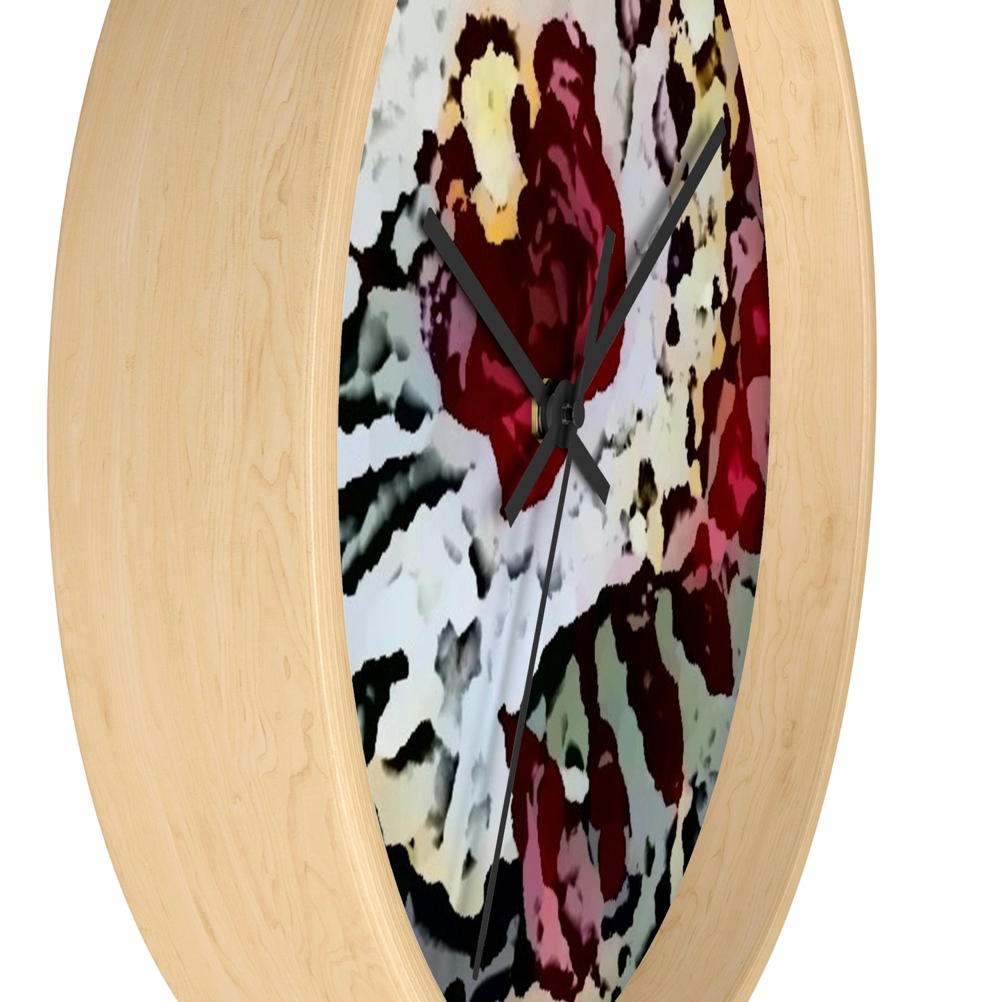 Wall clock ... "A Friendly Flower" ... Pointsettia 'Pointing' ... Original Works ... (Supplied Photograph) ...