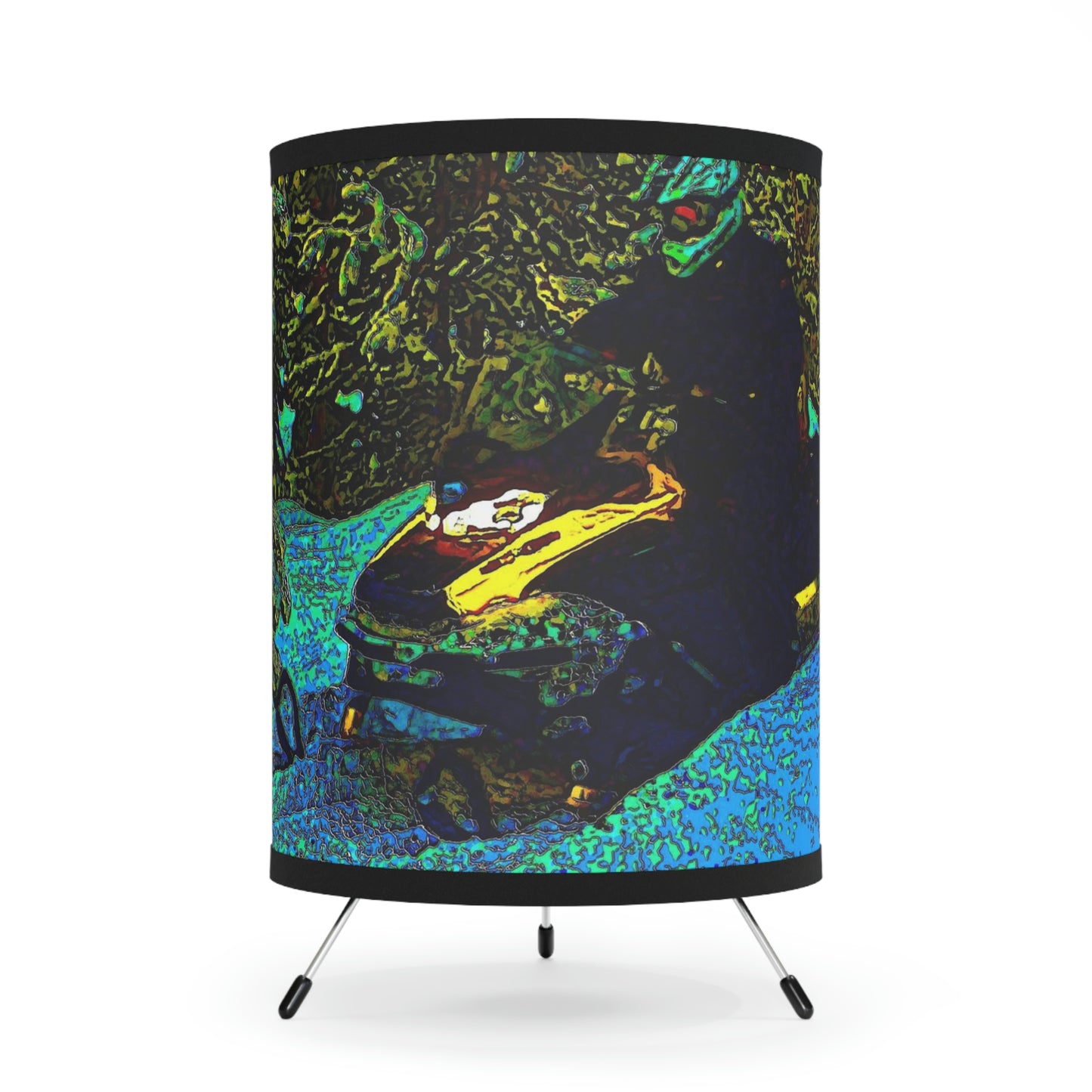 Tripod Lamp with High-Res Printed Shade, US\CA plug ... Yep ... "Another Day ... Riding Through The Wilderness ... " ... February 2023 ... Original Works ...