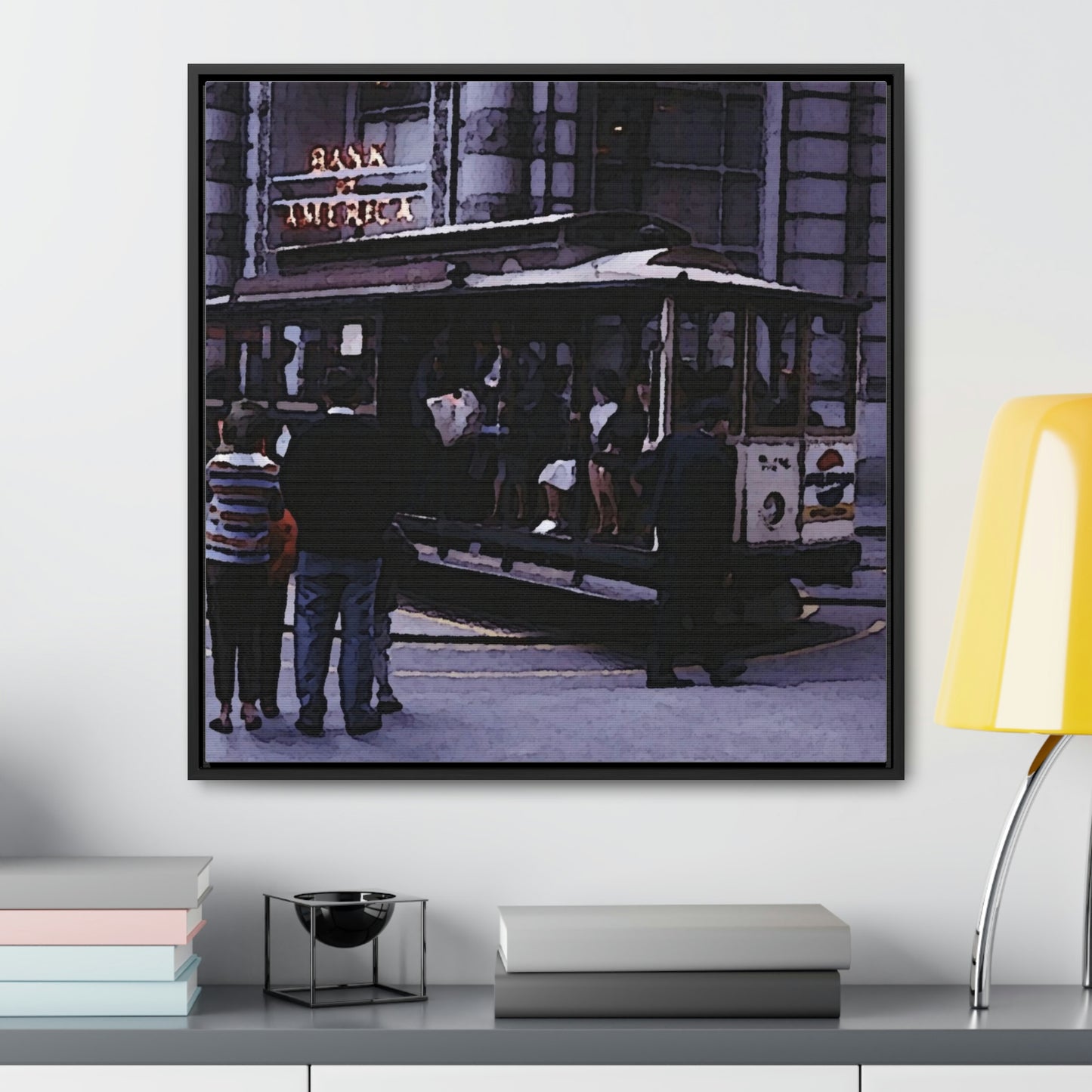 Gallery Canvas Wraps, Square Frame ... San Francisco ... 'Rice-A-Roni-A-San Francisco Treat' ... "A Cable Car Classic" ... Family Archives: 1973 ... Original Works ...