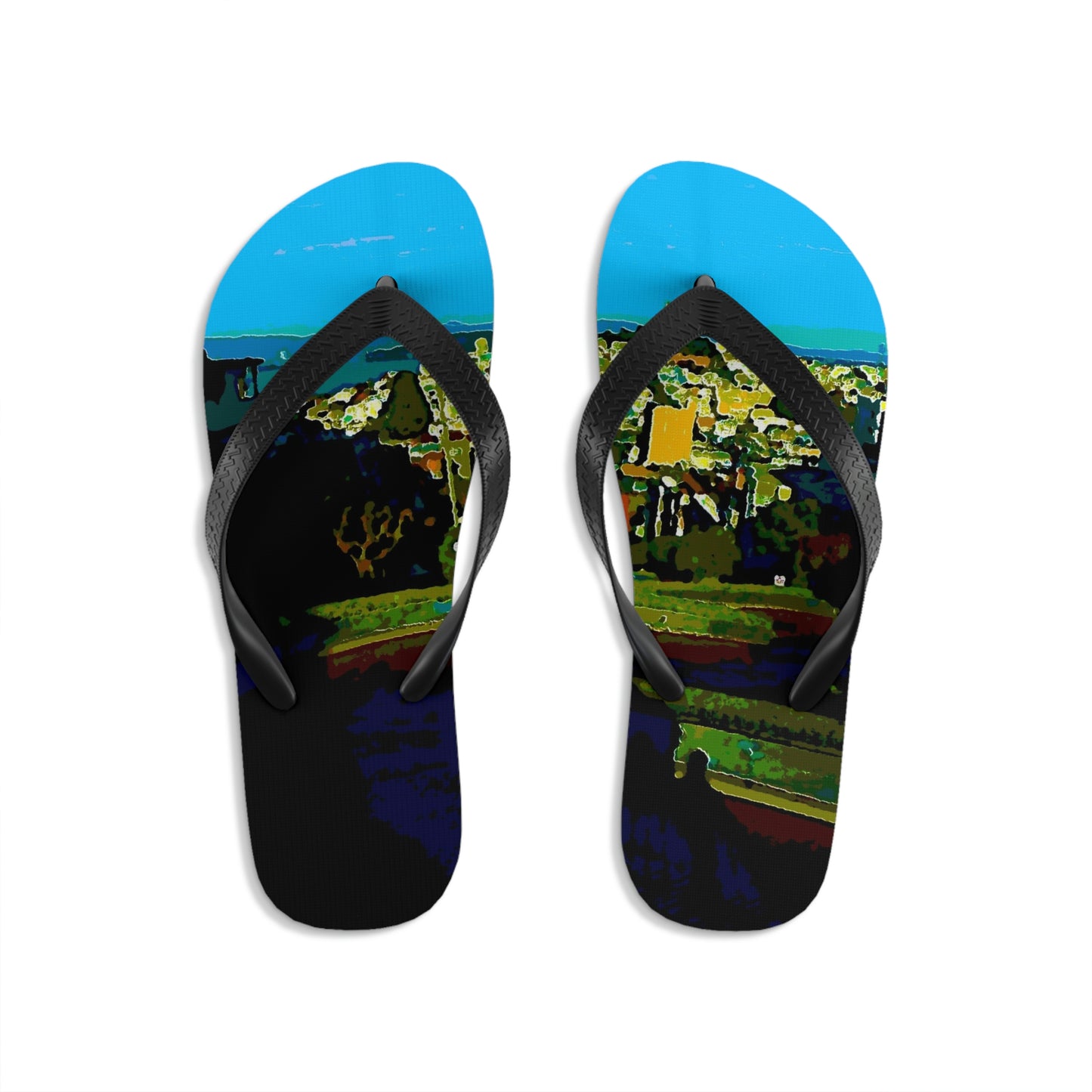 Unisex Flip-Flops ... "Lombard Street San Francisco, CA, USA" ... Family Archives 1970's ... Original Works ...
