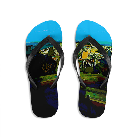 Unisex Flip-Flops ... "Lombard Street San Francisco, CA, USA" ... Family Archives 1970's ... Original Works ...