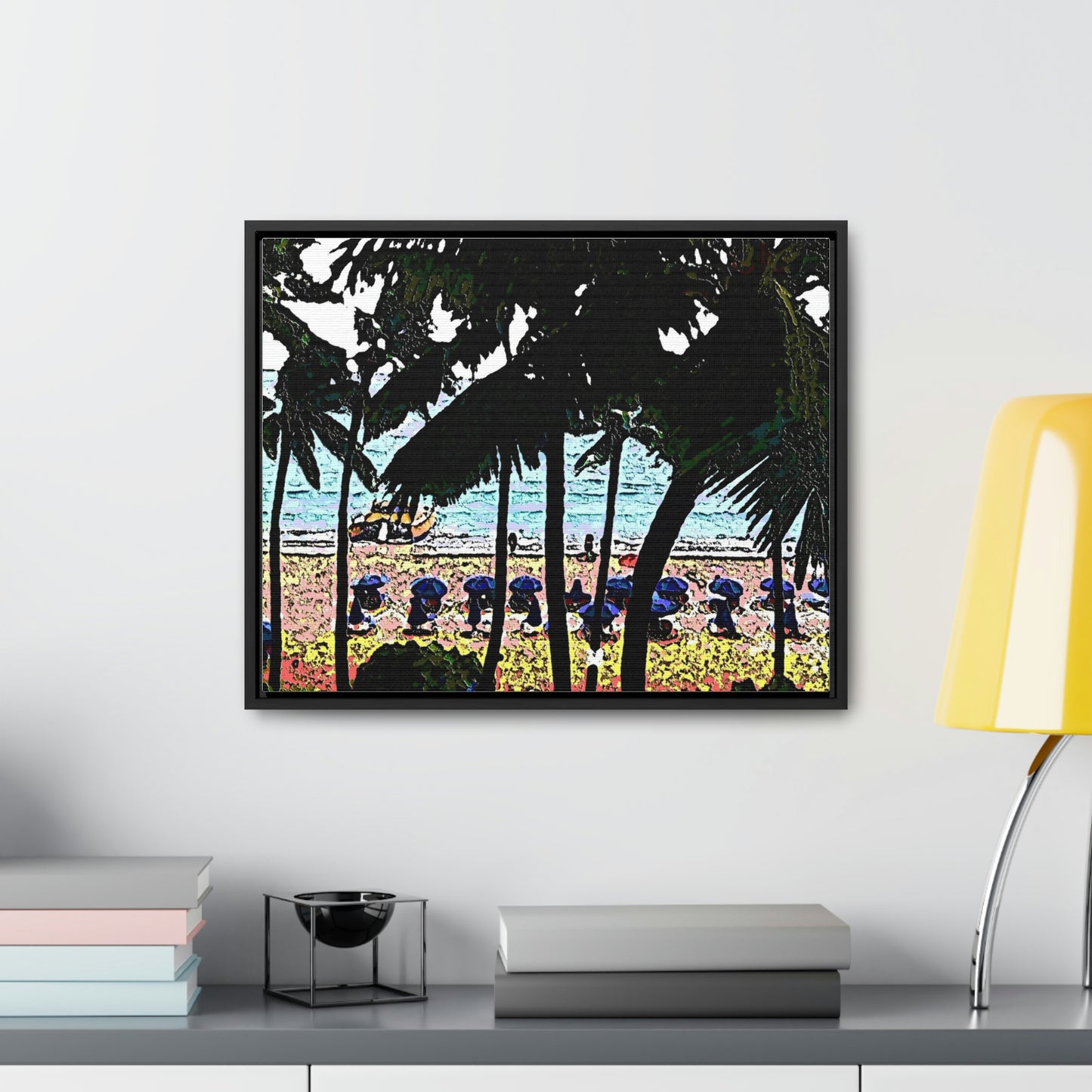 Gallery Canvas Wraps, Horizontal Frame ... "A Beautiful Beach Amongst The Palms" ... The Outrigger Waikiki, Honolulu, Oahu ... Original Works ...