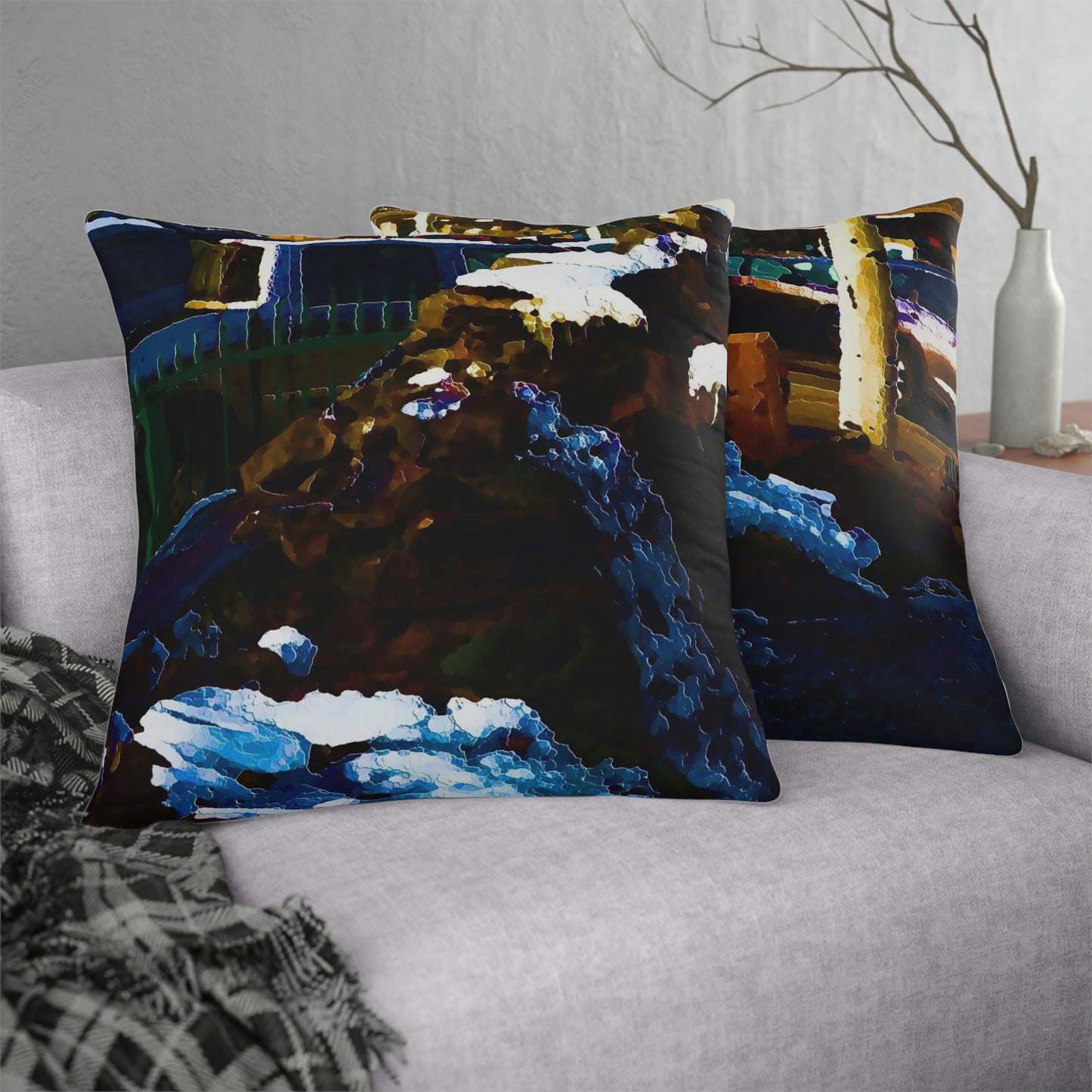 Waterproof Pillows ...  "Ice & Water Sculpted" ... Downtown Grangeville, Idaho ... Adjacent To Irwin Pharmacy ... 5Jan23 ... Original Works ...
