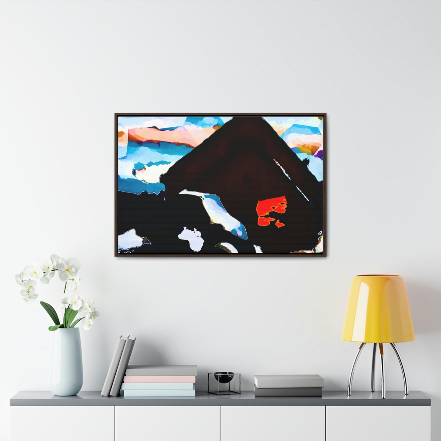 Gallery Canvas Wraps, Horizontal Frame ... After An Intense Snow Storm ... 'Digging Out' ... A Vehicle & Cabin "In The Mountains" ... March 2023 ... Original Works ...