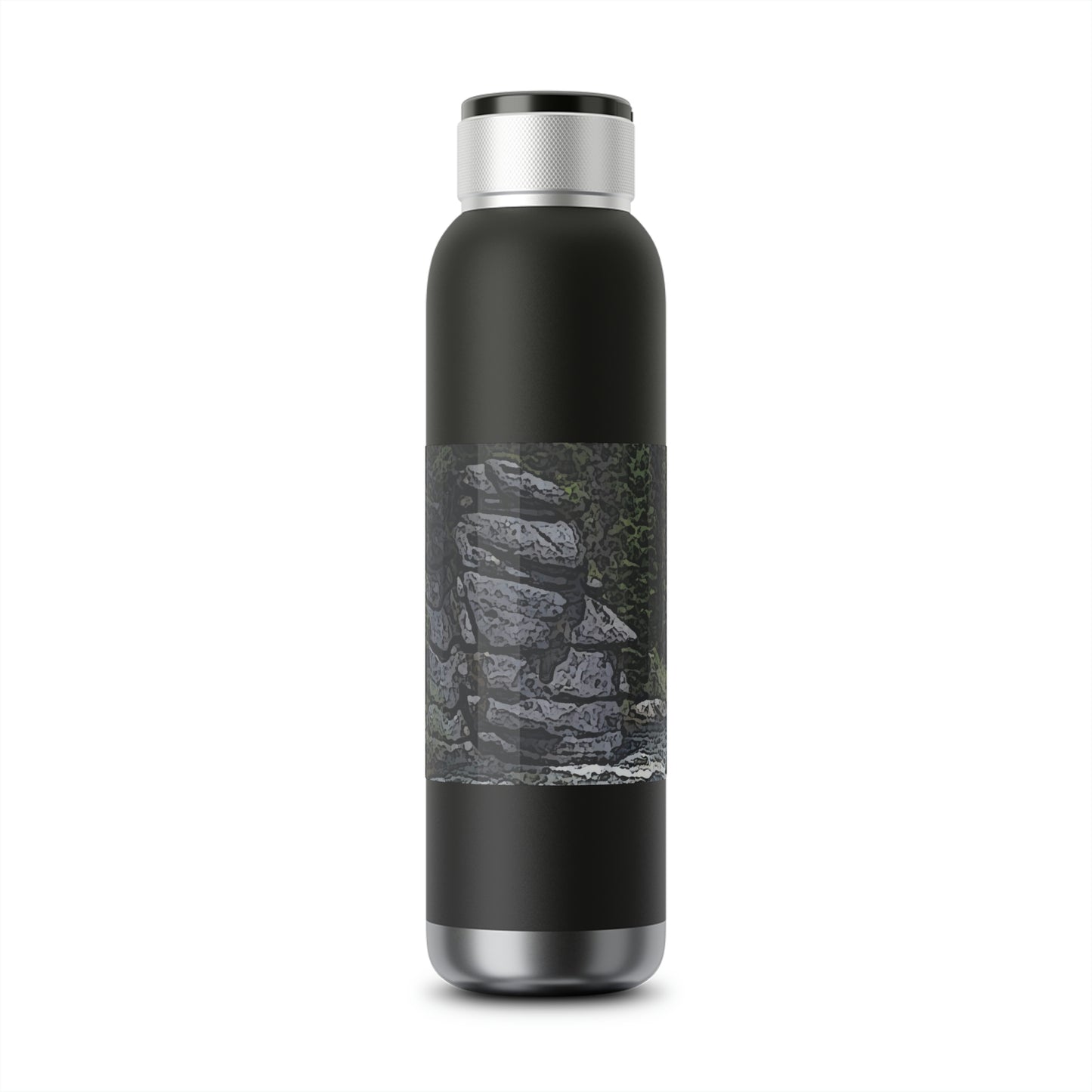 Soundwave Copper Vacuum Audio Bottle 22oz ..."I Am Innocent" ... Tricky-Dick Immortalized ... Nixon Rock: Along The River ... Central Idaho, Summer 2020 ... Original Works ...
