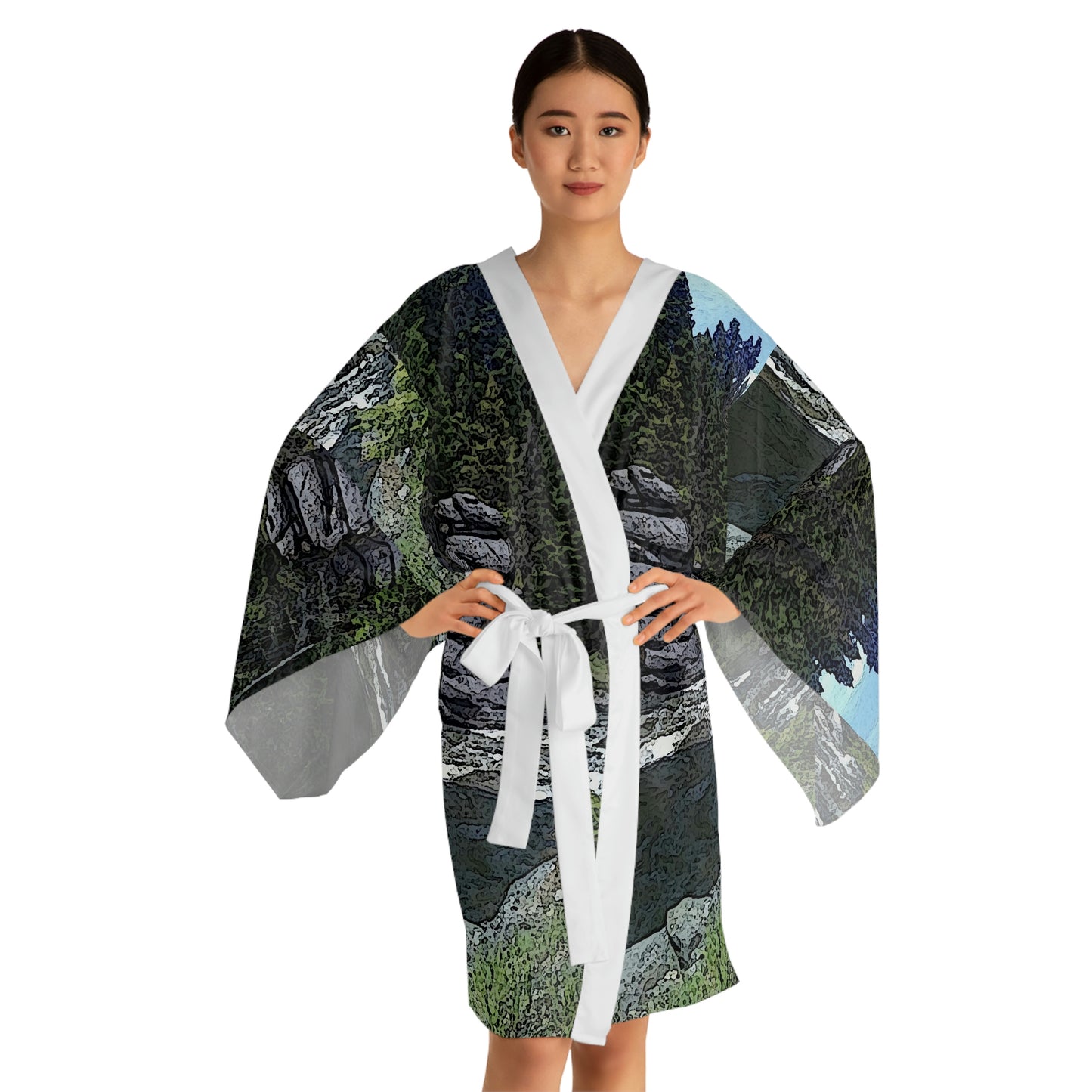 Long Sleeve Kimono Robe ..."I Am Innocent" ... Tricky-Dick Immortalized ... Nixon Rock: Along The River ... Central Idaho, Summer 2020 ... Original Works ...