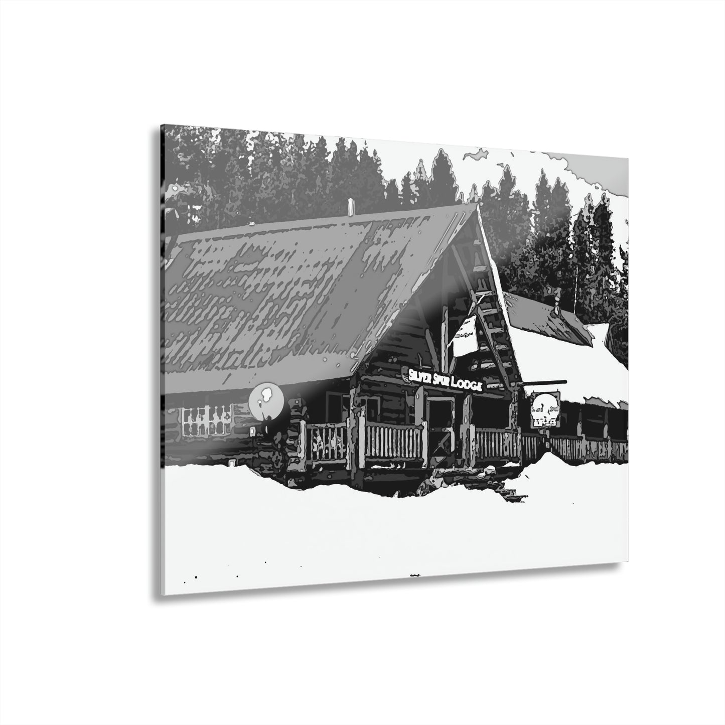 Acrylic Prints (French Cleat Hanging) ... A Beautiful Lodge & Back-Country Outfitter In A Mountain Town ... 'Dixie, Idaho, November 2022' ... Original Works ...