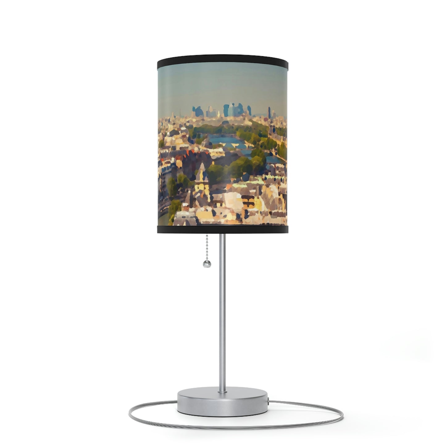 Lamp on a Stand, US|CA plug ... Au Paris ... "Along The River Seine" ... Barbara Joan Bonnell-Holt: 1972 ... Original Works ...