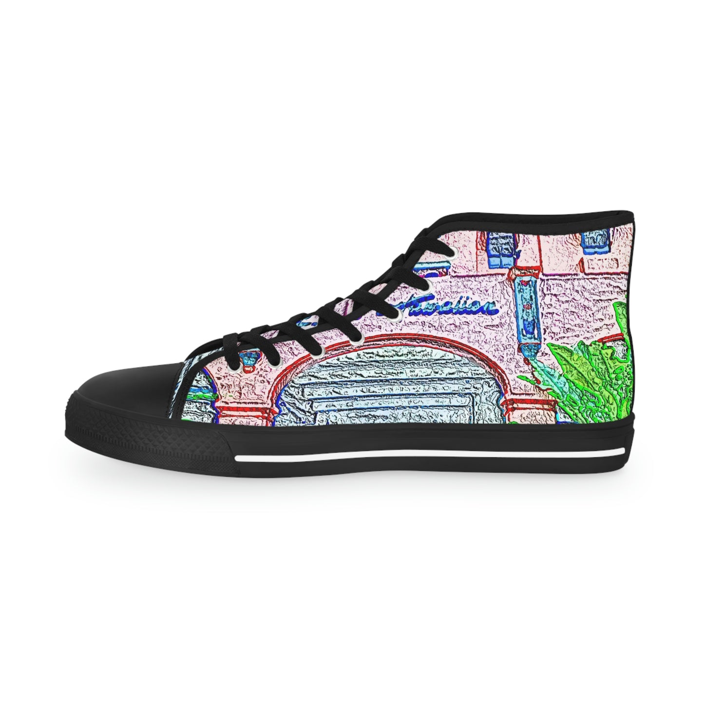 Men's High Top Sneakers ... "La Grande Entree" At: 'The Pink Palace' ... The Royal Hawai'ian ... Honolulu, HI ... '27Oct2014' ... Original Works ...