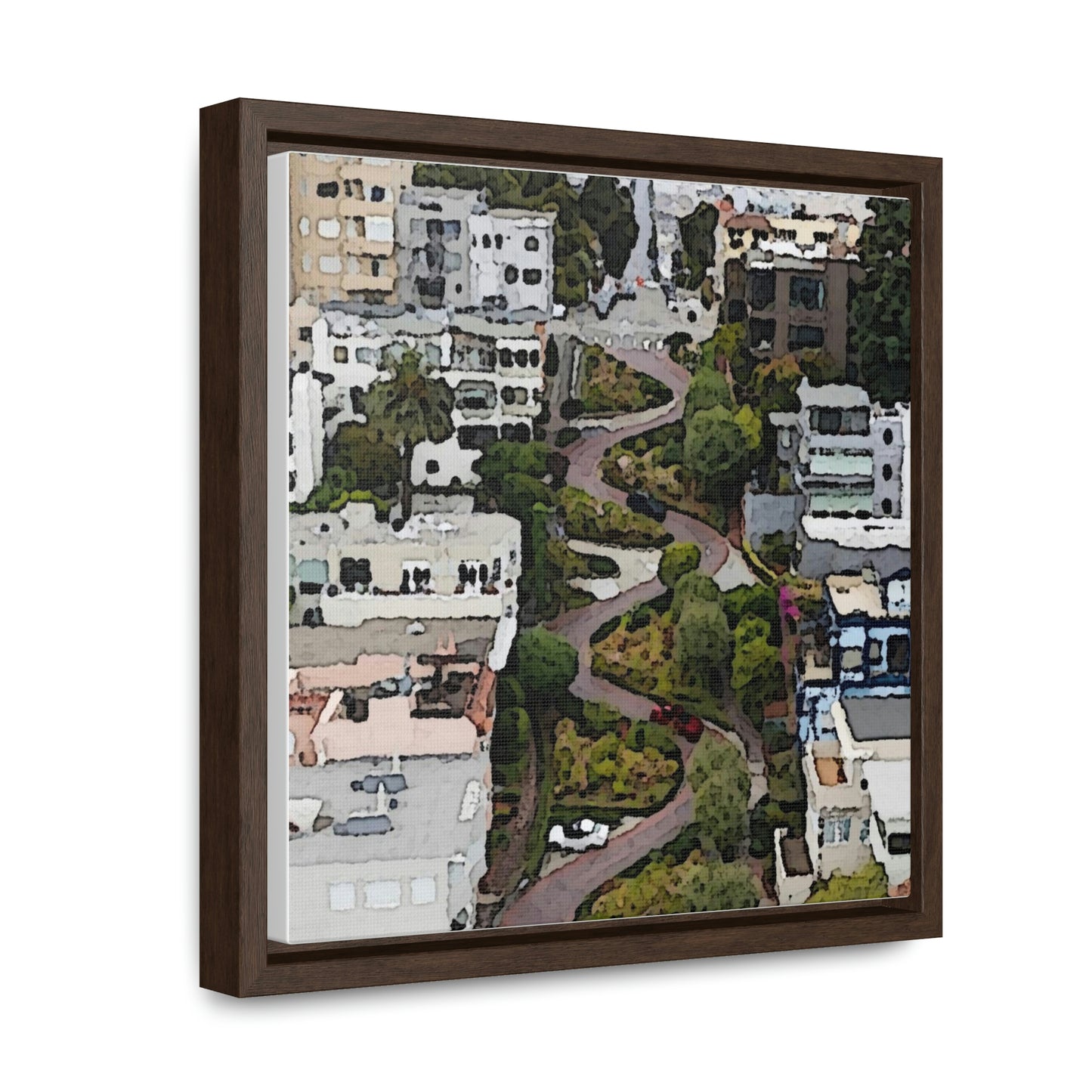 Gallery Canvas Wraps, Square Frame ... A Crazy Street ... 'Eight Winding Curve-Switchbacks' ... "Lombard Street, San Francisco, CA' ... Family Archives: 1970's ... Original Works ...