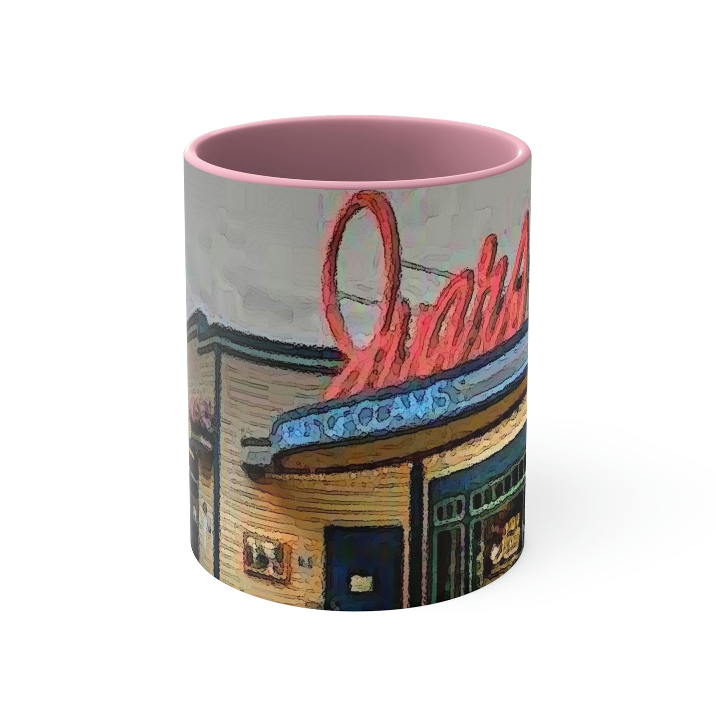 Accent Coffee Mug, 11oz ...  In-A-Hurry & Stressed? ... Remember: Keep "Clam" ... Clam_Happy ...  'Ivars: Seattle Waterfront' ... Personal Archives ... Original Works ...