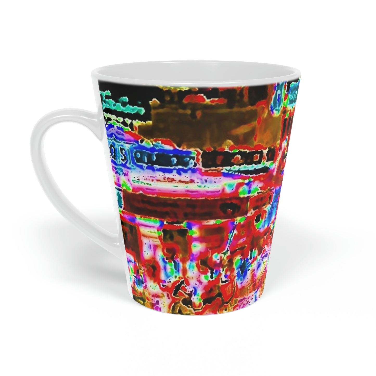 Latte Mug, 12oz ... "No.9 Fishermen's Grotto - Fishermen's Wharf, SF, California" ... Family Archives: 1970's ... Original Works ...