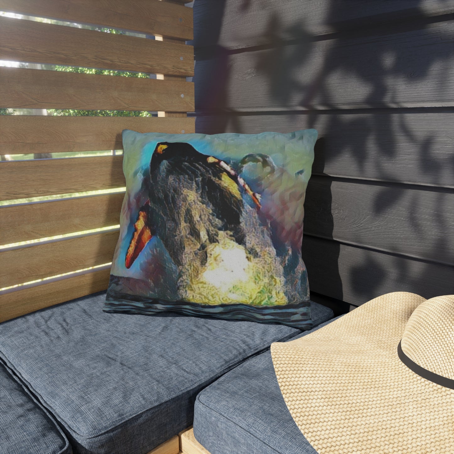 Outdoor Pillows ... An Extraordinary Humpback Breach ... 'With Explosive Energy' ... Family Archives (KPH) ... Circa: 21st Century. Maui, HI ... Original Works ...