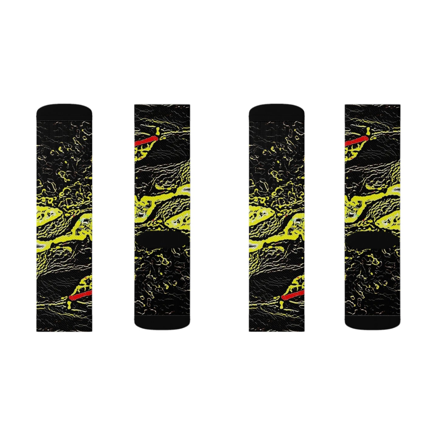 Sublimation Socks ... "Snow Vehicle In Snow Storm At-Rest" ... Circa 12Mar23 ... Central Idaho ... 18-Hours Rendering Time: Original Works ...