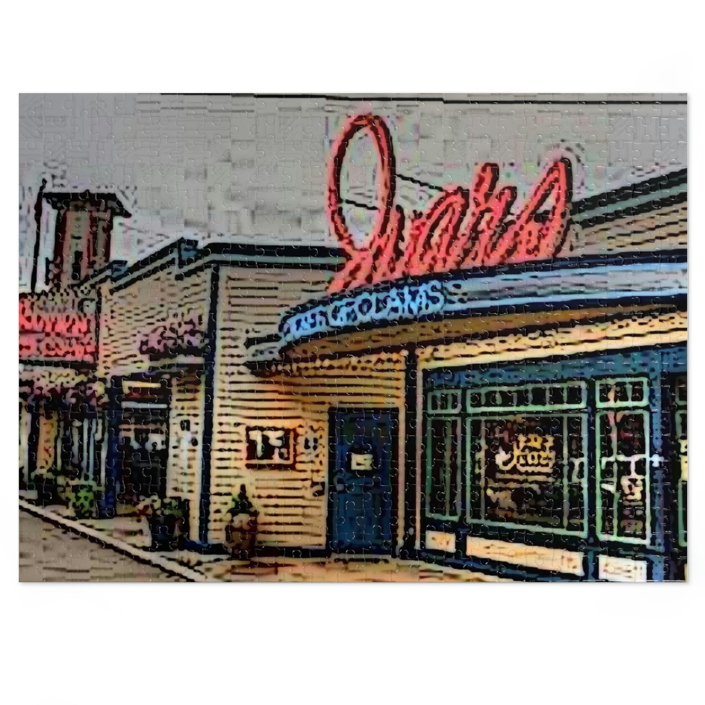 Jigsaw Puzzle (30, 110, 252, 500,1000-Piece) ...  In-A-Hurry & Stressed? ... Remember: Keep "Clam" ... Clam_Happy ...  'Ivars: Seattle Waterfront' ... Personal Archives ... Original Works ...
