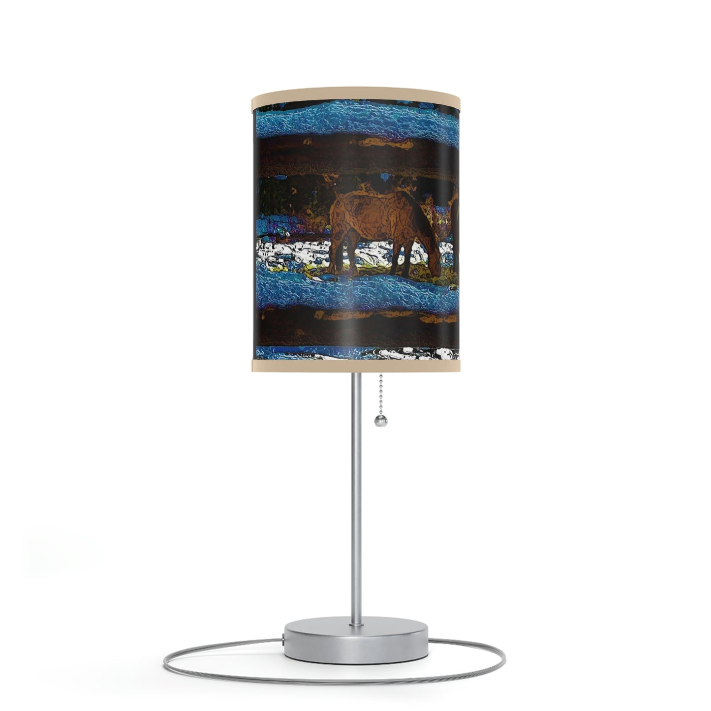Lamp on a Stand, US|CA plug ... Corraled Horses In Winter ... Central Idaho, 5,600 Ft. Elevation