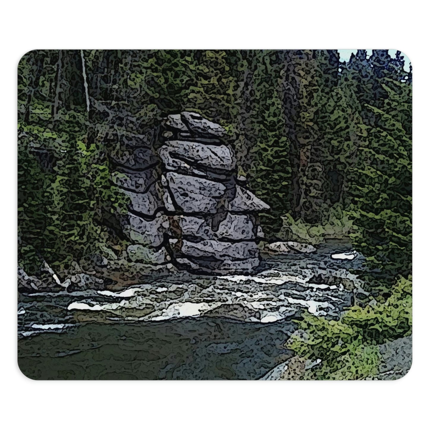 Mouse Pad ..."I Am Innocent" ... Tricky-Dick Immortalized ... Nixon Rock: Along The River ... Central Idaho, Summer 2020 ... Original Works ...
