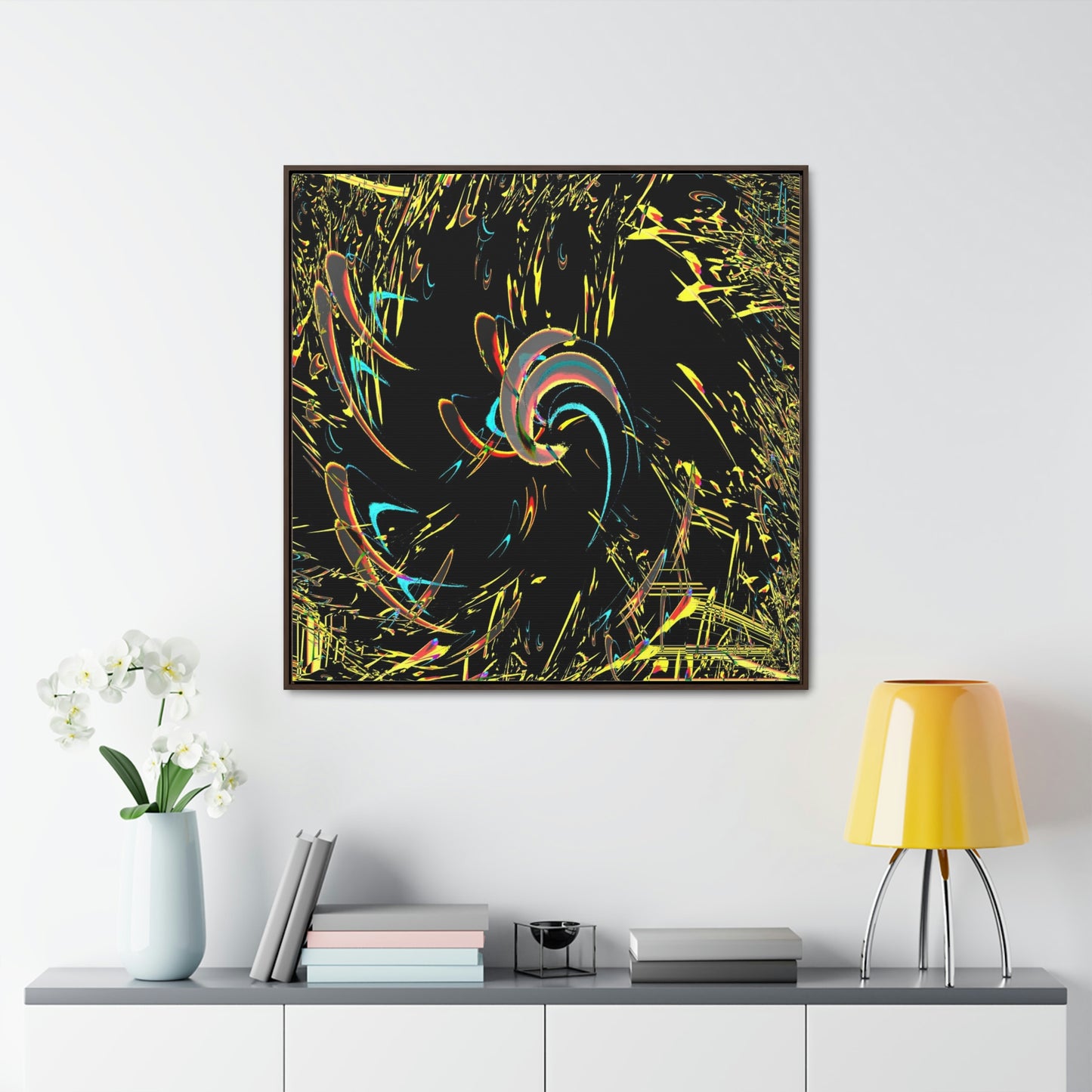 Gallery Canvas Wraps, Square Frame ... "Waning Moon" ... Central Idaho ... October 2022 ... Rendering Time: 22 Hours ... Original Works ...