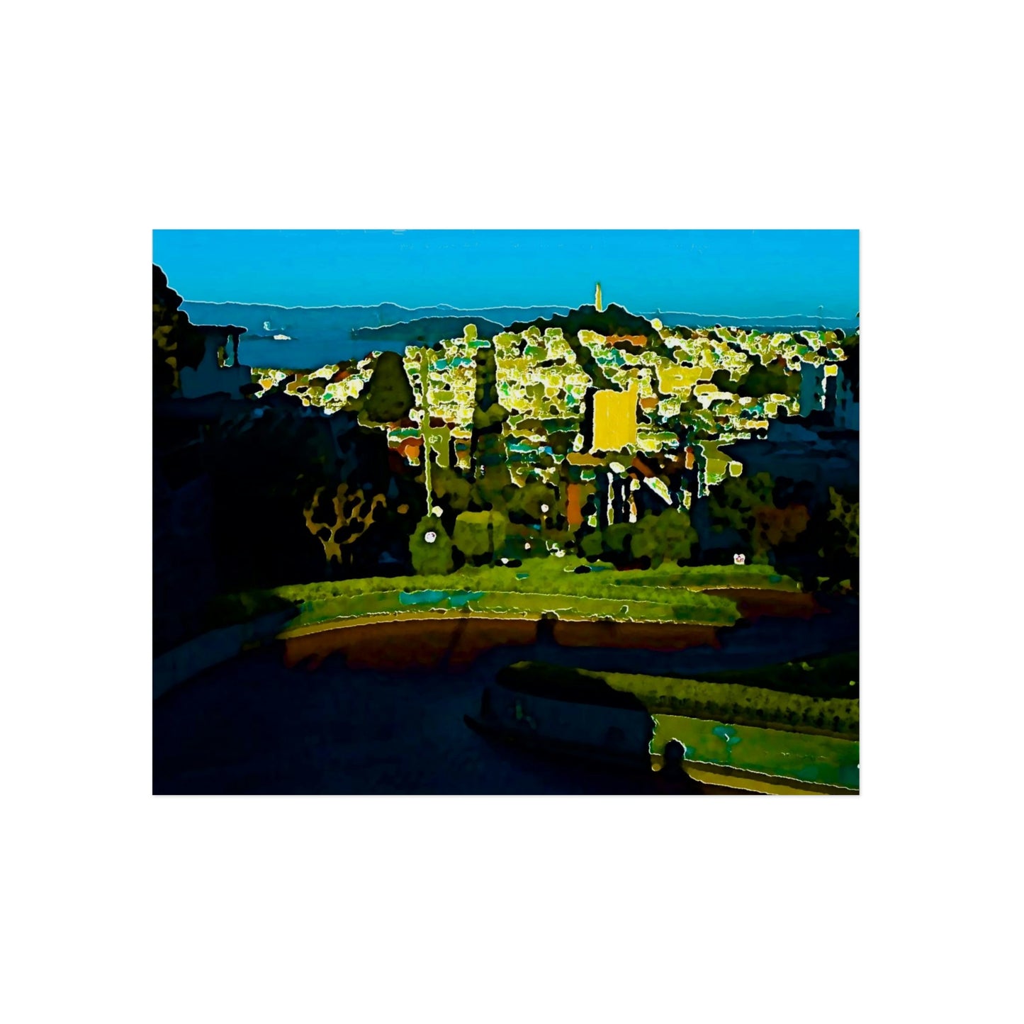 Aluminum Composite Panels ... "A Very Curvy Road With Outstanding Views" ... 'Keep You Eyes On The Road!' ... Lombard St, SF, California_2 ... Family Archives (Father) ... Original Works ...