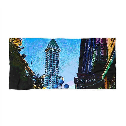 Beach Towel ...  Pioneer Square & Smith Tower ... 'That World Famous View' ... Colleague Supplied Photo ... Original Works ...