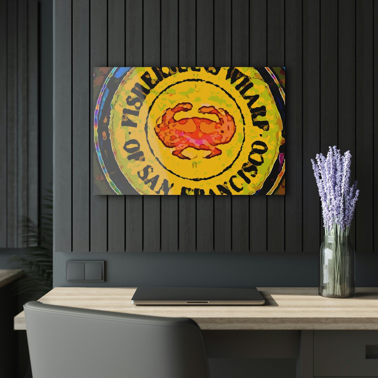 Acrylic Prints (French Cleat Hanging) ...  "No.9 Fishermen's Grotto - Fishermen's Wharf, SF, California" ... Family Archives: 1970's ... Original Works ...