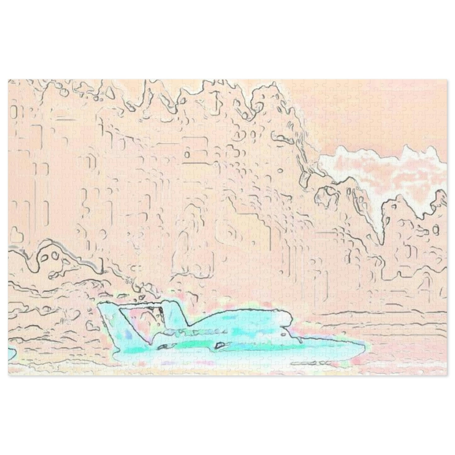 Jigsaw Puzzle (30, 110, 252, 500,1000-Piece) ...  Seattle Columbia Cup On Lake Washington ... "Dave Wilcox Heads For The Win" ... Associate Gift-Photo ... Original Works ...