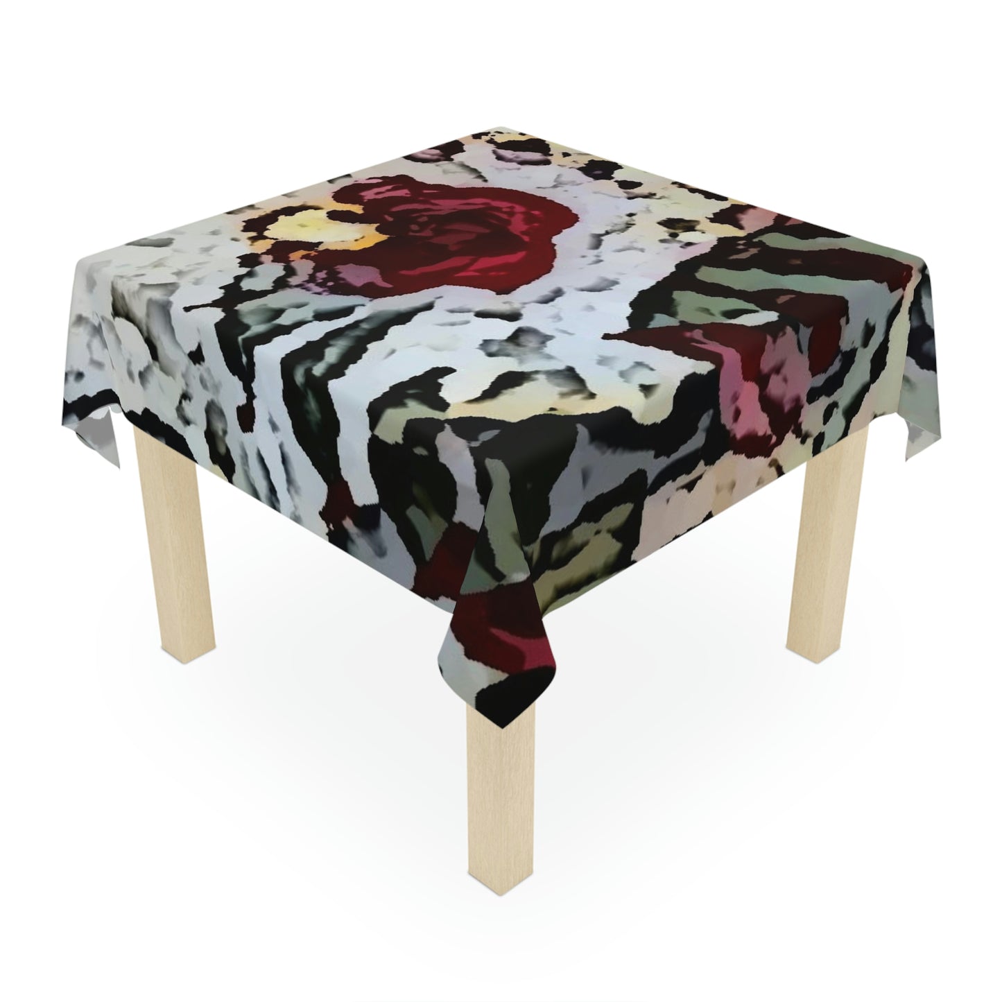 Tablecloth ... "A Friendly Flower" ... Pointsettia 'Pointing' ... Original Works ... (Supplied Photograph) ...