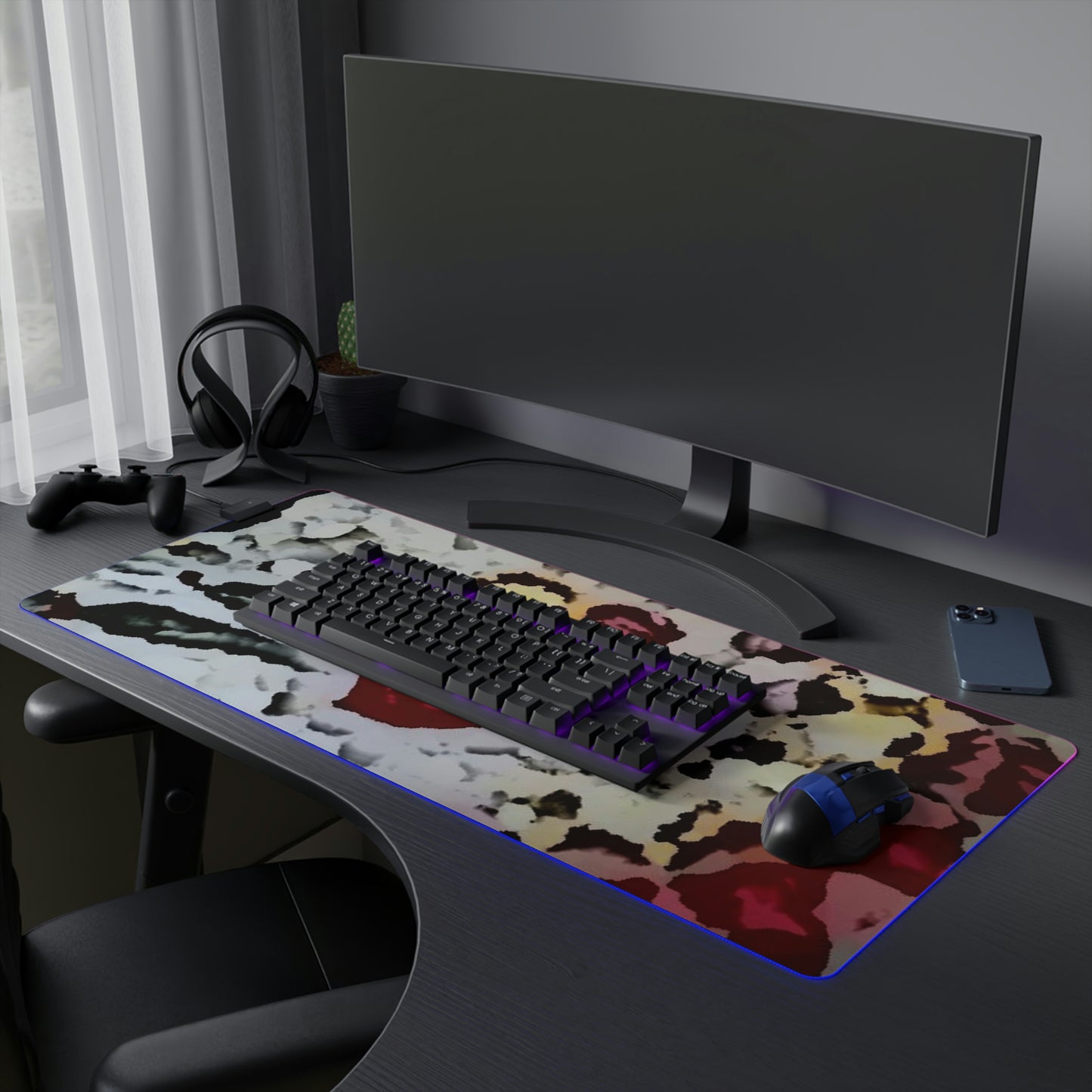 LED Gaming Mouse Pad ... "A Friendly Flower" ... Pointsettia 'Pointing' ... Original Works ... (Supplied Photograph) ...