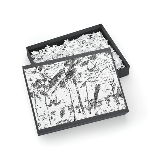 Puzzle (96, 252, 500, 1000-Piece) ... "The Royal Hawai'ian: Waikiki Beach_Beach" ... Honolulu, HI ... Ocotber 2014 (Halloween) ... Original Works ...
